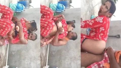 Horny Desi Bhabhi Gives Slopy Outdoor Blowjob and Gets Rough Fucked