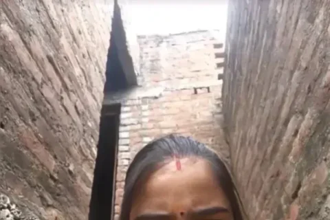 Desi Village Bhabhi MMS Video Stripping Boobs Out of Blouse and Milking Them and Fingering Her Pussy Sex Video