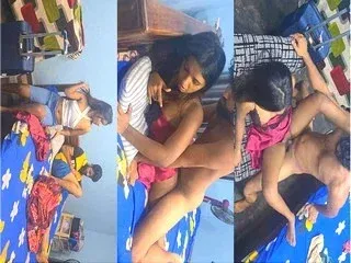 Desi Lankan GF Gives Sloppy Blowjob and Gets Her Tight Pussy Fucked Hard