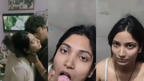 Leaked MMS of Horny Desi GF Sucking Cock Like a Pro