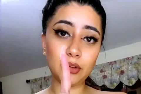 Horny Girl on Tango Fully Nude and Legs Spread Wide Fucking Pussy with a Huge Dildo Sex Video