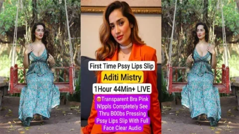 Aditi Mistry New 1Hour 44Min Live in Transparent Bra Pink Nippls Completely See Thru Boobs Pressing