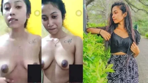 Sri Lankan Teen Strips Nude Leaked MMS Showing Big Natural Boobs
