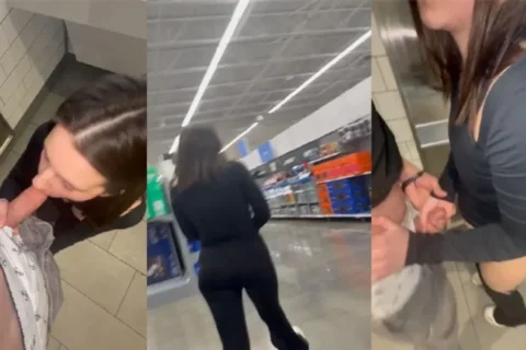 Cute Girl Blowjob and Fuck in Public Washroom Sex Video XXX