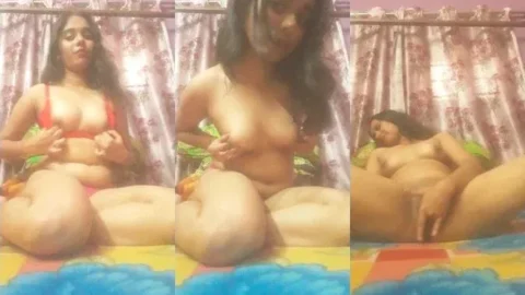 Horny Desi BBW with Huge Boobs Fingering Her Hairy Chut on Cam