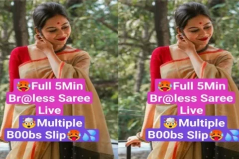 Ashi Singh Most Demanded Exclusive Full Braless Saree Live