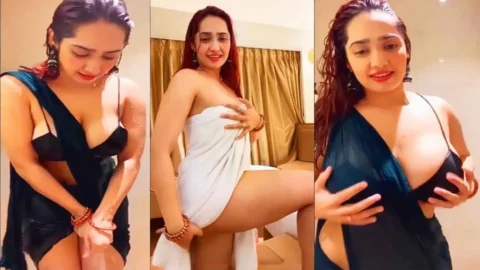 Aditi Mistry Live Saree Strip Tease Huge Boobs Squeezed Hard
