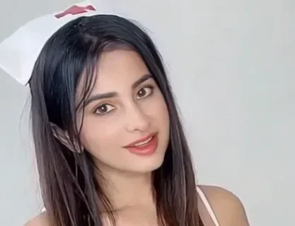 Insta Model Meeti Kalher Sexy Slutty Nurse Outfit Teasing her Boobs and Playing with Vibrator Sex Video
