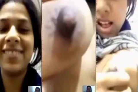 Desi Babe showing boobs on video call