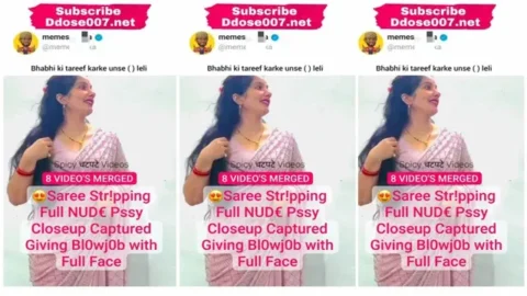 Desi Bhabhi Latest Trending Viral Saree Stripping Full Nude Pssy Closeup Captured Giving Blowjob with Full Face Mms Video