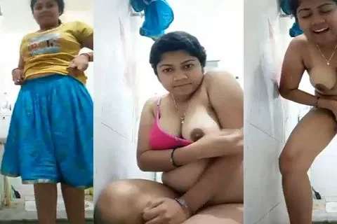 Hot desi village bhabhi strips in secret XXX selfie Sex Video