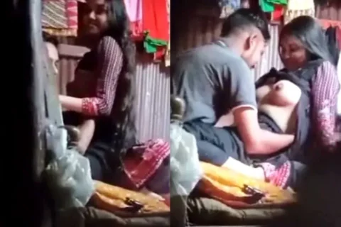 DESI TEEN GIRL BOOBS SUCKING HER LOVER ON ROOM SECRETLY