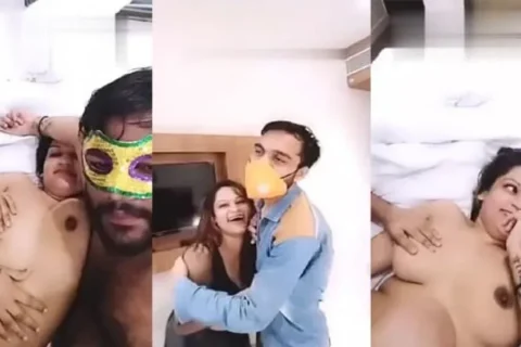 Desi Couples Threesome Sex In a hotel room