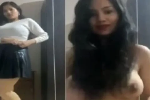 Sexy wife striptease nude show for ex boyfriend