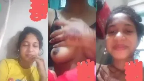 Shy Desi Girlfriend Leaked Nudes Shows Off Her Massive Boobs On Video Call