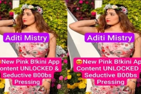 Aditi Mistry New Pink Bikini App Content