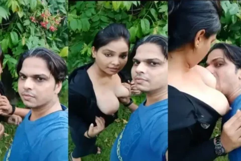 Beautiful Girl Big Boobs Sucked by Lucky Guy in Park Outdoor Sex Sex Video XXX