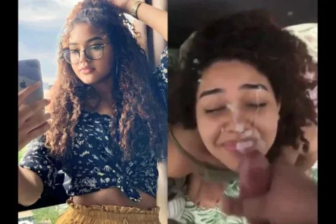 CURLY HAIR CUTE GIRL SWEET BOOBS DEEP BLOWJOB