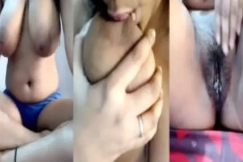 Huge boobs Bengali girl hairy pussy show