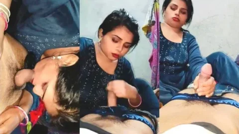 Desi Bhabhi Gives Devar A Sloppy Blowjob In A Leaked Home Video