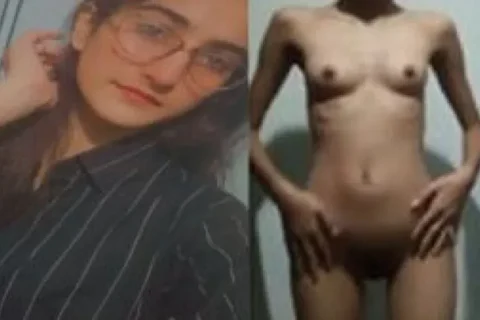 Skinny Indian girl nude body showcased viral clip