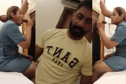 Bhabhi Giving Blowjob To Lover in Her Mouth