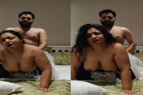 Busty aunty doggy fucking with owner for money