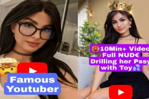 Famous Youtuber Most Requested Full Showing her Boobs Stripping Drilling her Pussy