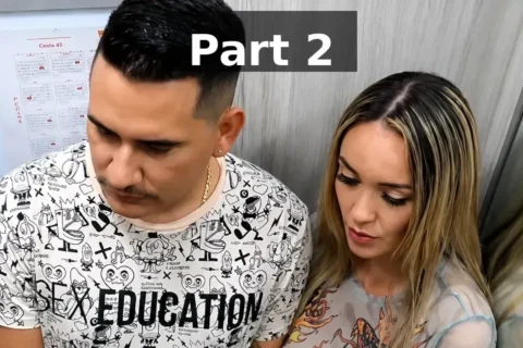 Horny Couple Almost Caught Fucking in the Elevator Leaked Sex Video Part 2