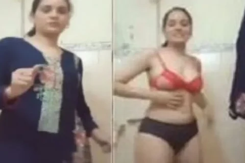 Tall Paki Girl Stripping In Bathroom Video