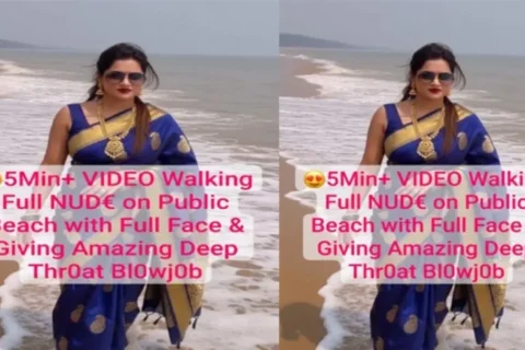 Beautiful Desi Model Latest Trending Full Nude on Public Beach
