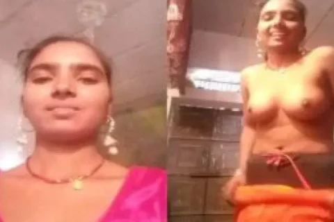 Village girl changing her dress on cam for lover