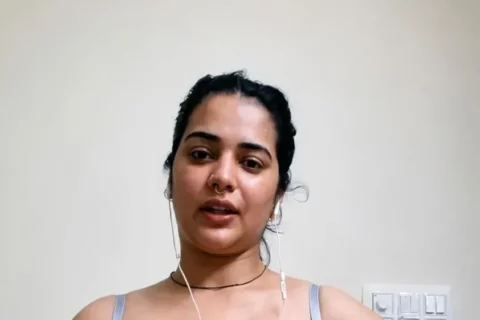 Desi Model Big Boobs Spilling Out of Her Bra During Tango Phone Call