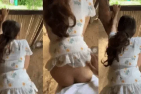 City Couple Fucks In Village Shed Fearing Getting Caught