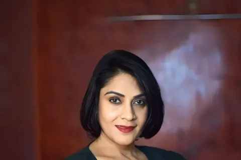 Famous Bengali Actress Sanchita Sajjan Teasing In See Through Netted Black Lingerie Exposing Nipples