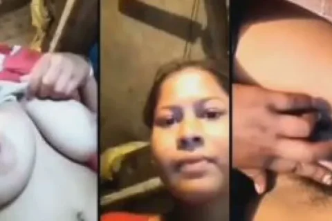 Village Desi girl shows boobs and pussy