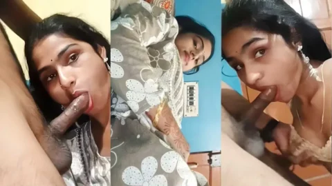 Leaked MMS of Slim Desi Wife Sucking Husband's Cock Like a Pro
