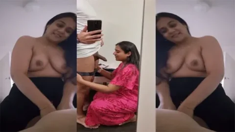 Indian Hot Wife Blowjob And Taking Cum On Boobs Video HD