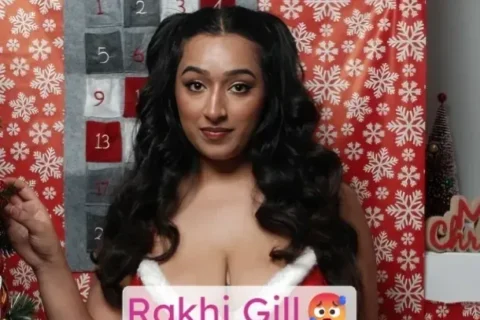 Punjabi Big Booty Babe Rakhi Gill Stripping Christmas Dress Showing Hard Boobs Sex Video