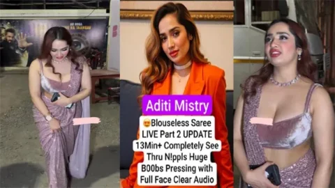 Aditi Mistry Most Requested New 2 Update App Exclusive Most Expensive Blouseless Saree Live