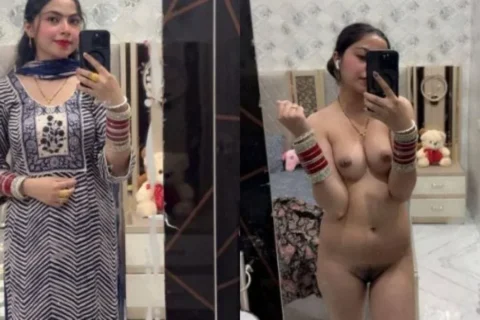 Beautiful Newly Wed Horny Punjabi Wife Self Recording Fucking Herself with Cucumber Riding Ana