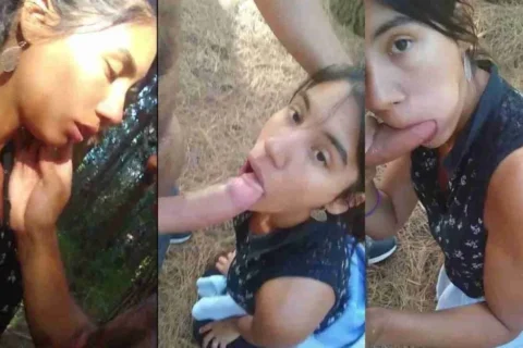 Sexy Indian Girl Prefect Blowjob in Jungle