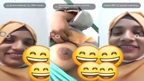 On Duty Married Hijabi Nurse Showing Her Bigboob