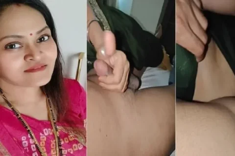 Milf jerking big dick of husband