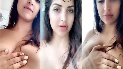 Leaked Desi Wife Nude Shower Selfie Playing With Her Huge Boobs