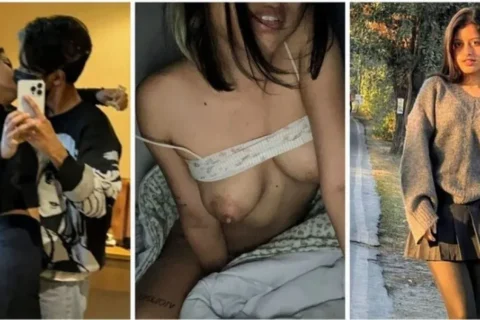 Hot desi girl with boyfriend teasing flashing her boobs