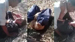 Desi gaon ki rand ka khula maidan mein garm MMS Sex Video