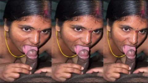 Tamil Wife Blowjob to her husband Dick