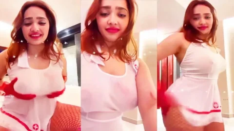 Aditi Mistry Nude Boobs Exposed In See Through Nurse Costume