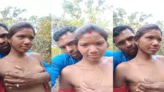 Secret tribal wife caught topless in wild village affair Sex Video